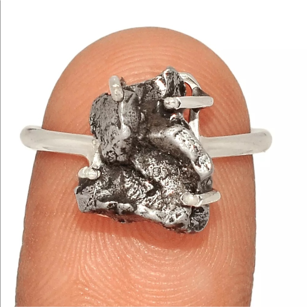 Meteorite Campo Del Cielo silver rings - Picture 3 of 7